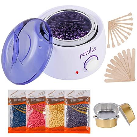 Hair Removal Waxing Kit, Wax Warmer with 4 PC