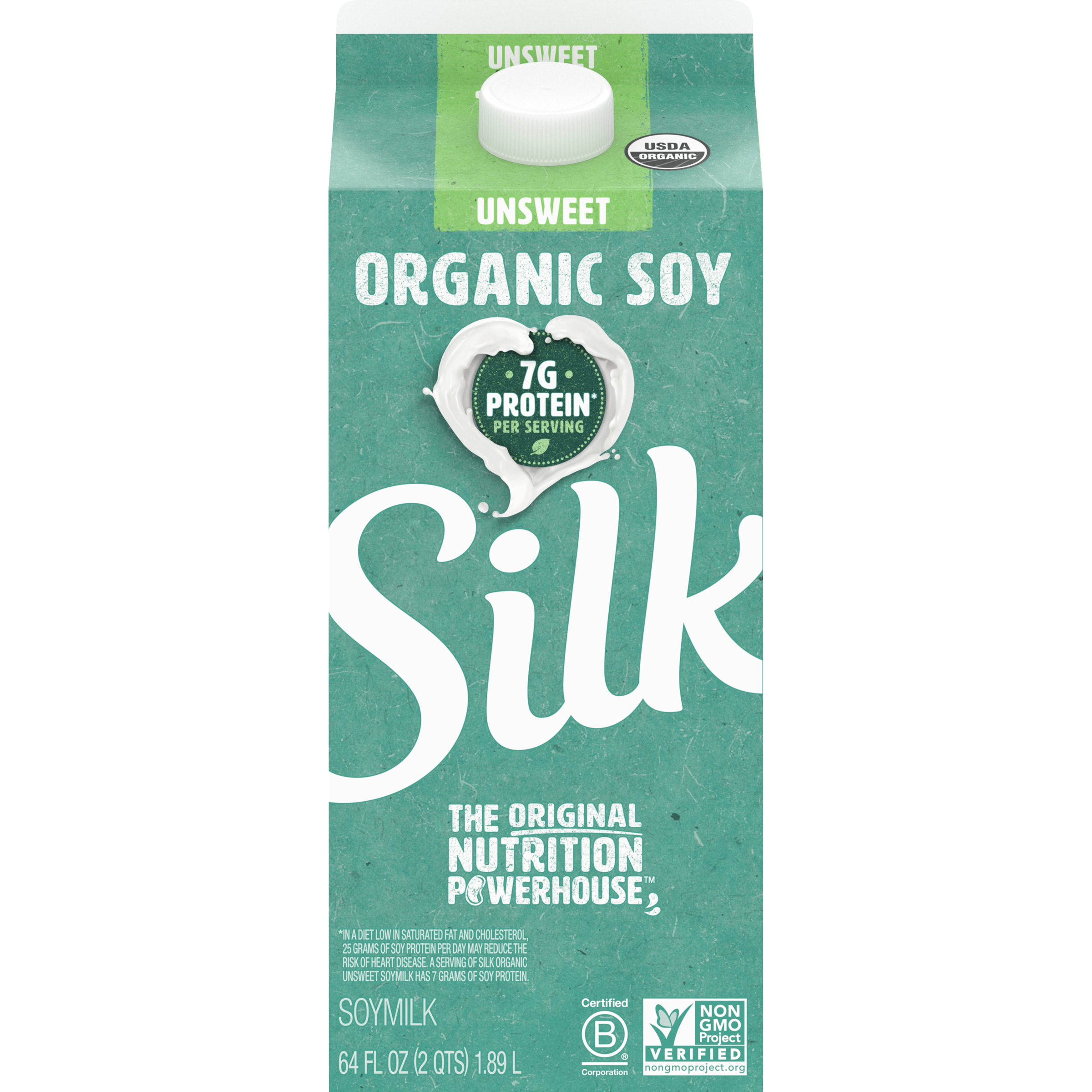 Silk Organic Unsweetened Soy Milk - 0.5gal